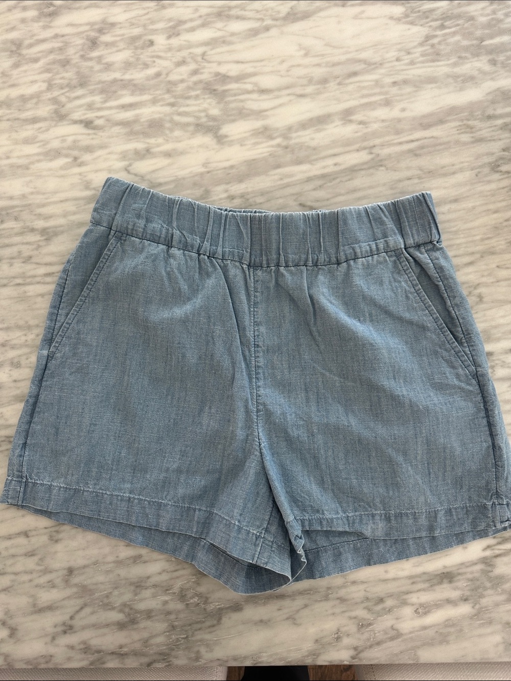 Jcrew Light Blue Women's Casual Elastic-Waist Shorts